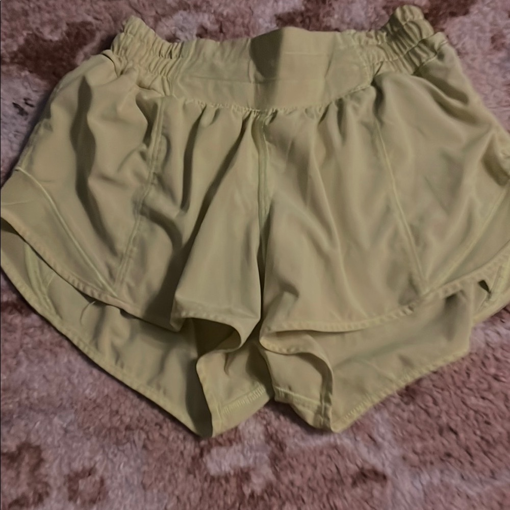 Lululemon Athletica Yellow Athletic Shorts Lightweight Performance